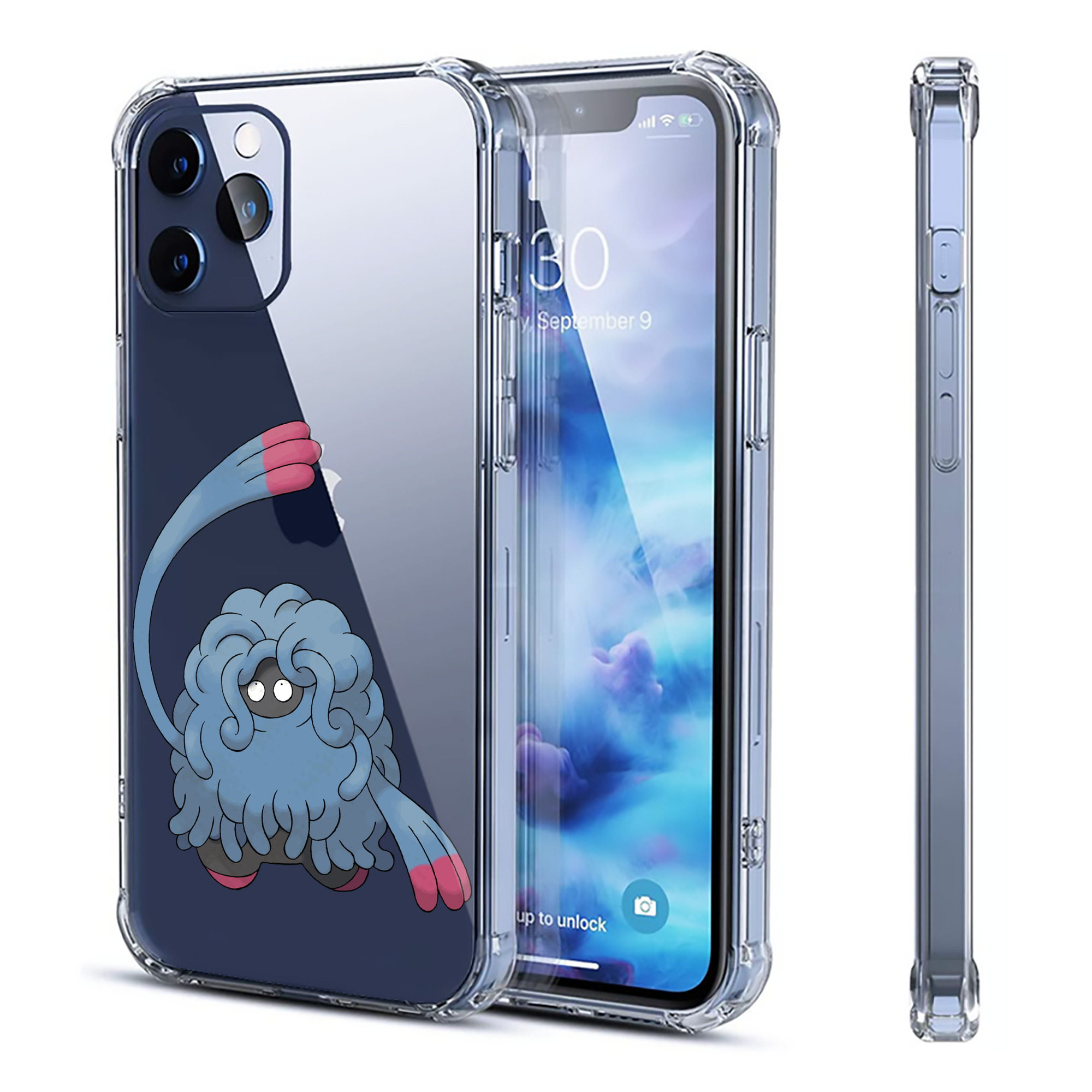 （画像用） ポケットモンスター Pokémon 【iPhone 12シリーズ対応】透明スマホケース（クリアソフトケース）